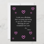 Romantic Love Man Lieverd Birthday Personaliseren (Achterkant)