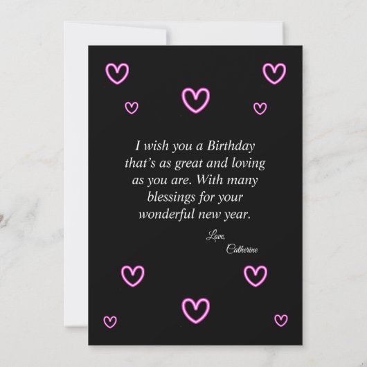 Romantic Love Man Lieverd Birthday Personaliseren (Achterkant)