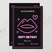 Romantic Love Man Lieverd Birthday Personaliseren (Voorkant / Achterkant)