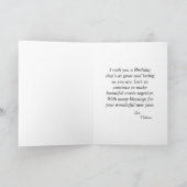 Romantic Love Man Lieverd Birthday Personaliseren Kaart (Binnen)