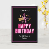 Romantic Love Man Lieverd Birthday Personaliseren Kaart (Gele Bloem)