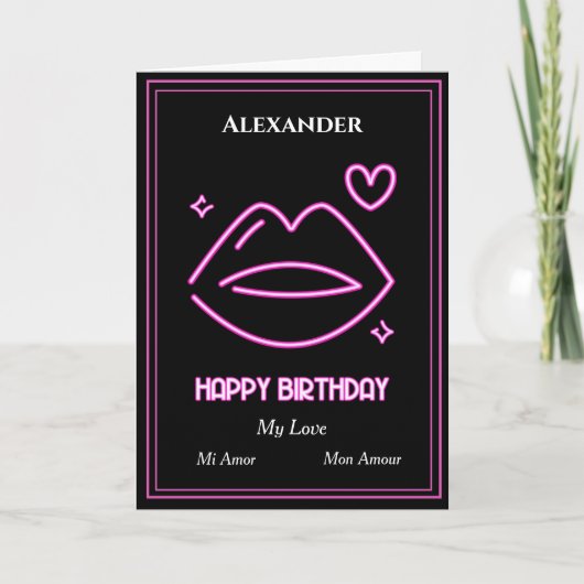 Romantic Love Man Lieverd Birthday Personaliseren Kaart (Voorkant)