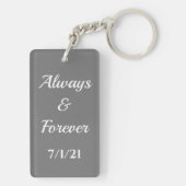 Romantic Love Message Date Personalized Photo Keyc Sleutelhanger (achterkant)