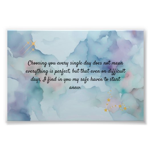 Romantic Love Message Keepsake Card | Safe Haven Q Foto Afdruk (Voorkant)