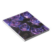 Romantic Love Paarse Valentijn Glitter Rozen Notitieblok (Schuin)