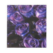 Romantic Love Paarse Valentijn Glitter Rozen Notitieblok (Voorkant)