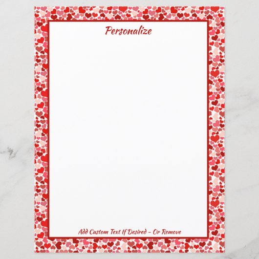 Romantic Love Pink Red Hearts Valentine Day (Voorkant)