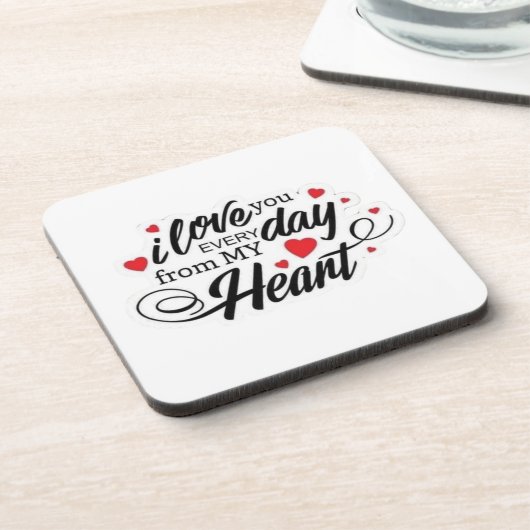 Romantic Love Quote Bier Onderzetter (Linkerzijde)