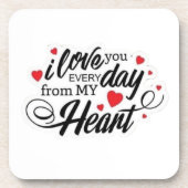 Romantic Love Quote Bier Onderzetter (Voorkant)