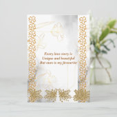 Romantic Love Quote Floral Gold Husband Valentijns (Staand voorkant)