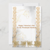 Romantic Love Quote Floral Gold Husband Valentijns (Achterkant)
