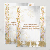 Romantic Love Quote Floral Gold Husband Valentijns (Voorkant / Achterkant)