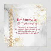 Romantic Love Quote Floral Gold Valentijn (Voorkant / Achterkant)