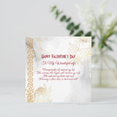 Romantic Love Quote Floral Gold Valentijn (Staand voorkant)