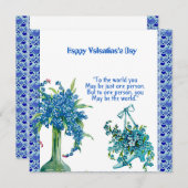 Romantic Love Quote, liefje, Floral Vase, aangepas (Voorkant / Achterkant)