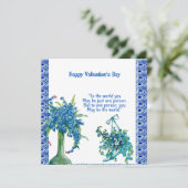 Romantic Love Quote, liefje, Floral Vase, aangepas (Staand voorkant)