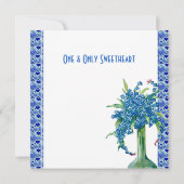 Romantic Love Quote, liefje, Floral Vase, aangepas (Achterkant)