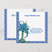 Romantic Love Quote, liefje, Floral Vase, aangepas (Voorkant / Achterkant)