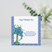 Romantic Love Quote, liefje, Floral Vase, aangepas (Staand voorkant)