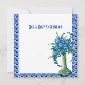 Romantic Love Quote, liefje, Floral Vase, aangepas (Achterkant)