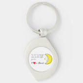Romantic Love Quote met Moon Vector Art Sleutelhanger (Voorkant)