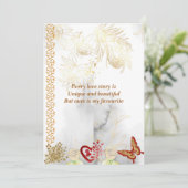 Romantic Love Quote Rozen Gold Valentijn (Staand voorkant)