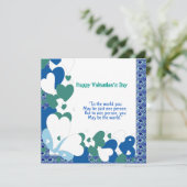 Romantic Love Quote Sweeping Heart Valentijn Kaart (Staand voorkant)