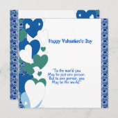 Romantic Love Quote Sweeping Heart Valentijn Kaart (Voorkant / Achterkant)