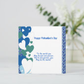 Romantic Love Quote Sweeping Heart Valentijn Kaart (Staand voorkant)