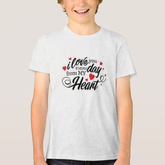 Romantic Love Quote Tri-Blend Shirt (Voorkant)