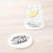 Romantic Love Quote Zandsteen Onderzetter (Zijkant)