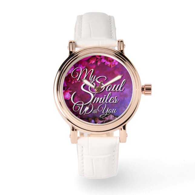 Romantic Love Quotes Vintage Valentine's Watches Horloge (Voorkant)