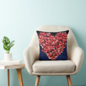 Romantic Love Rose Petal Red Heart Kussen (Stoel)