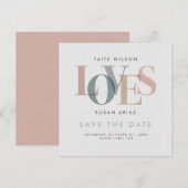 Romantic Love Save the Date (Voorkant / Achterkant)