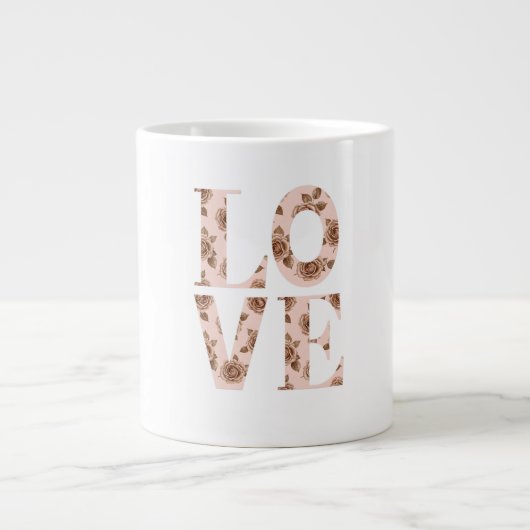 "Romantic Love t Art & Gifts" Grote Koffiekop (Voorkant)