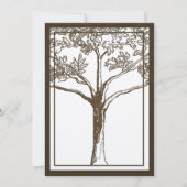 Romantic Love Tree Initialen in Trunk Weddenschap Kaart (Voorkant)