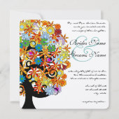 Romantic Love Tree Weddenschap Kaart (Voorkant)