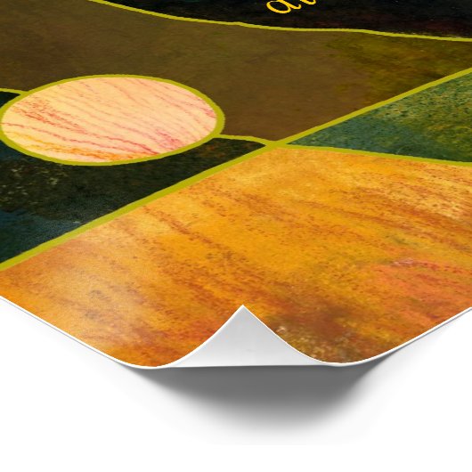 Romantic Love Trees Wedding Keepslag | Ceremonie Poster (Hoek)