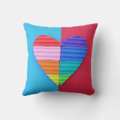 Romantic Love Twin Rainbow Hearts Kussen (Achterkant)