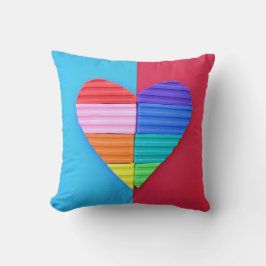 Romantic Love Twin Rainbow Hearts Kussen