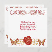 Romantic Love You Citate Soulmate Floral Custom (Voorkant / Achterkant)
