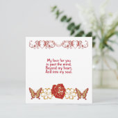 Romantic Love You Citate Soulmate Floral Custom (Staand voorkant)