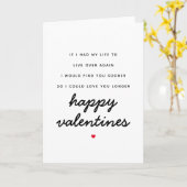 Romantic Love You Longer Heart Poem Valentijnsdag Kaart (Gele Bloem)