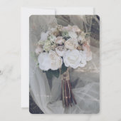 Romantic Lovebirds Heart Wedding Invitation | Lush Kaart (Achterkant)