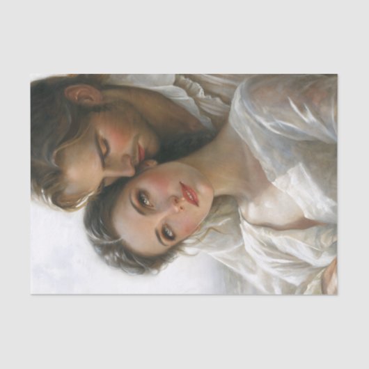 Romantic Lovers Gentle Embrace Decoupage Tissuepapier (Voorkant)