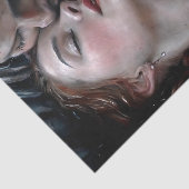 Romantic Lovers Red Gown Decoupage Tissuepapier (Detail)