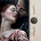 Romantic Lovers Red Gown Decoupage Tissuepapier