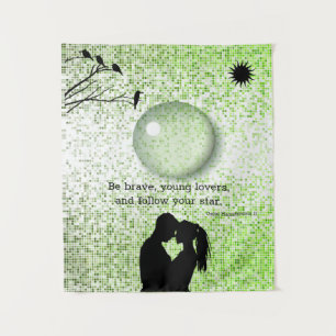 Romantic Lovers Scenery Modern Urban Wandkleed