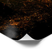 Romantic Lovers Silhouette op Sunset Perfect Poster (Hoek)