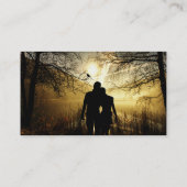 Romantic Lovers Silhouette op Sunset Visitekaartje (Achterkant)